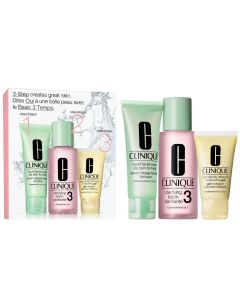 Clinique Basic 3 Temps Kit d'initiation Peaux Grasses 2x30 + 15ml