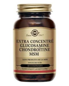 Solgar Extra Concentré Glucosamine Chondroïtine MSM Comprimés x60
