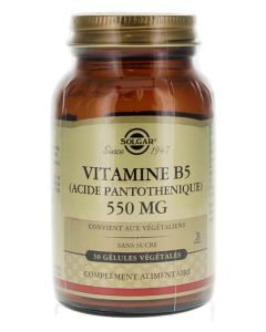 Solgar Acide pantothénique 550mg 50 capsules