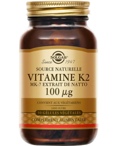 Solgar Vitamine K2 Mk7 Gélules Végétales x50