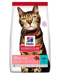Hill's Science Plan Croquettes Chat Light Adulte 1-6 ans Thon 1,5kg