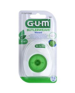 Gum Fil Dentaire Butlerweave Plat Ciré Mentholé 55m