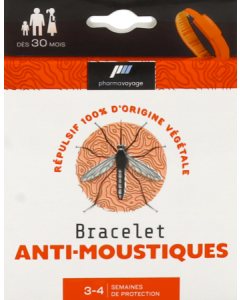 Pharmavoyage Bracelet Anti-Moustique Orange