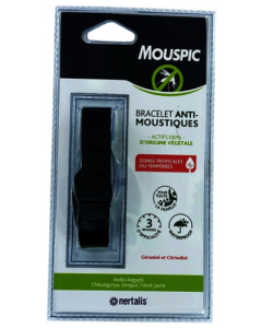 Mouspic Bracelet Anti-Moustique Noir