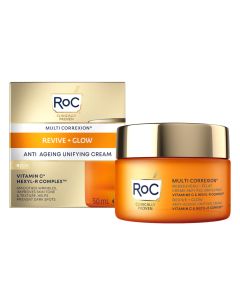 Roc Revive + Glow Crème Anti-Âge Unificatrice Riche Vitamine C 50 ml 