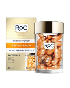 Roc Revive + Glow Sérum Nuit Vitamine C 30 Capsules 