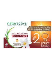 Naturactive Doriance Autobronzant gardénia Effet Bonne Mine Offre Spéciale 2X30 Capsules + Bracelet de Cheville Offert
