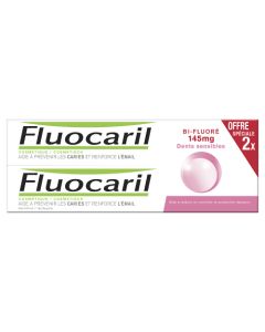 Fluocaril Bi-Fluoré 145 mg Dents Sensibles Dentifrice 2x75 ml