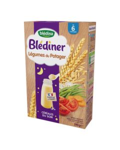 Blédina Blédîner Légumes du Potager Céréales du Soir de 6 à 36 mois 240g