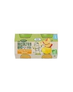 Blédina Les Récoltes Bio Pommes Nectarines Bananes dès 6 mois 2x130g
