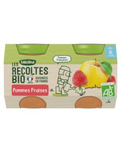 Blédina Les Récoltes Bio Pommes Fraises dès 6 mois 2x130g