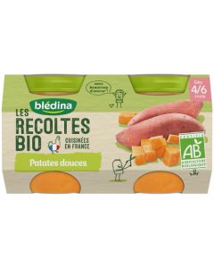 Blédina Les Récoltes Bio Patates Douces dès 4/6 mois 2x130g