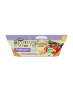 Blédina Les Récoltes Bio Ratatouille Provençale et Semoule dès 8 mois 2x200g