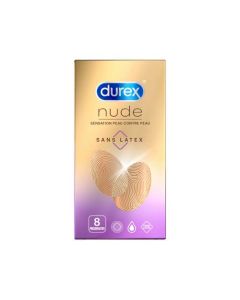 Durex Nude Sans Latex Sensation Peau contre Peau x8 préservatifs