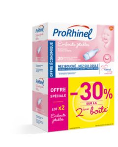 ProRhinel Embouts Jetables Souples Pour Mouche-bébé 2x20 Embouts