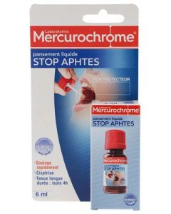 Mercurochrome Pansement Liquide Stop Aphtes 6ml