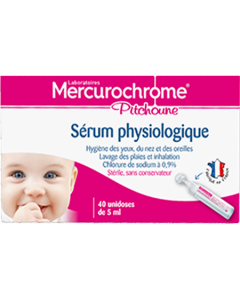Mercurochrome Pitchoune Sérum Physiologique Unidose 5ml x40