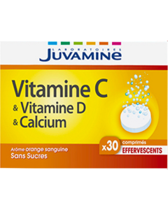Juvamine Vitamine C + Calcium + Vit D Comprime Effevescent 30