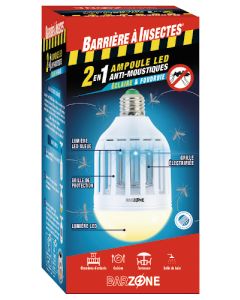 Barzone Ampoule Anti-moustiques Éclairante Intérieure/Extérieure