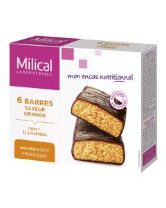 Milical Hyperprotéiné Chocolat/orange 6 Barres