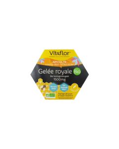 Vitaflor Gelée Royale Bio Vitaflor 1500 mg Bio Boite de 20 Ampoules