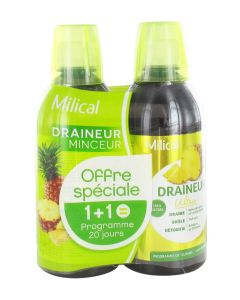 Milical Draineur Minceur Ultra Ananas Duo 2x500ml