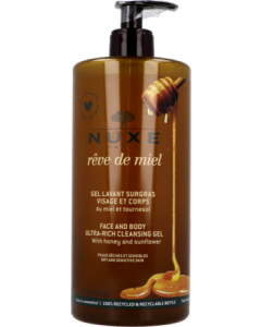 Nuxe Reve De Miel Gel Lavant Surgras Visage Et Corps Peaux Seches Et Sensibles 750ml