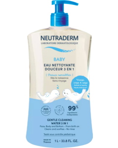 Neutraderm Baby Eau Nettoyante Douceur 3en1 1L