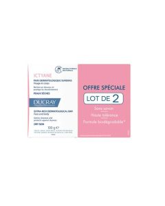 Ducray Ictyane Pain Dermatologique Surgras 2x100 g