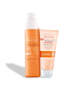 Avène Solaire Spray SPF 50+ 200 ml Offre Spéciale Trixera Crème Douche 100 ml Offerte