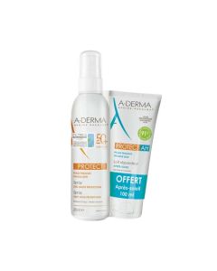 A-Derma Protect Spray Solaire Spf50+ 200 ml + Lait Après Soleil 100 ml Offert