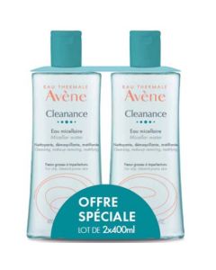 Avène Cleanance Eau Micellaire Nettoyante Matifiante 2x400ml