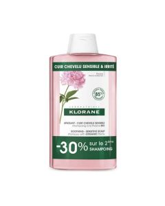 Klorane Pivoine Shampoing Apaisant et Anti-irritant 2x400ml