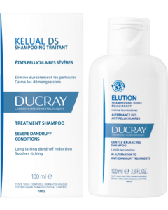 Ducray Kelual DS Shampooing Traitant Antipellicullaire 100ml + Elution Shampooing Doux 100ml Offert