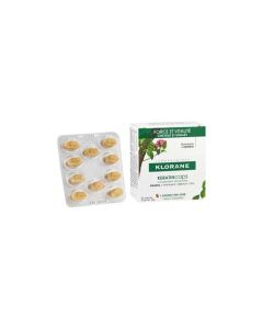 Klorane Quinine Keratincaps Force et Vitalité Complément Alimentaire Kératine Cheveux et Ongles x30 Capsules