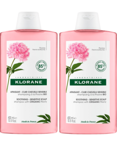 Klorane Shampooing Apaisant Anti-Irritant Pivoine Bio 400ml X2