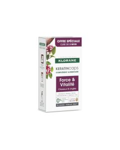 Klorane Keratincaps Force et Vitalité Cure De 3 Mois 90 Caps