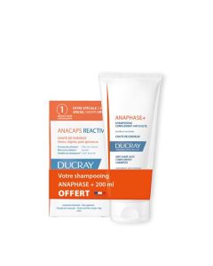 Ducray Anacaps Reactiv 3 mois 90 gélules + Shampoing Anaphase 200ml Offert