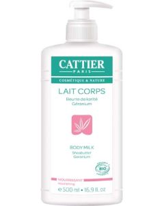 Cattier Lait Corps Nourrissant Karité Parfum Géranium 500ml