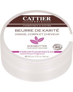 Cattier Beurre de Karité Parfum Fleur des Îles 100g