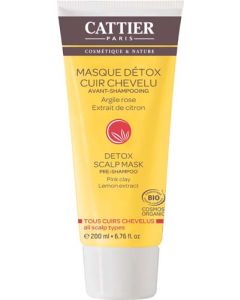 Cattier Masque Détox Avant-shampoing Cuir Chevelu 200ml