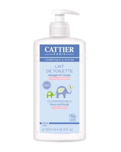 Cattier Bébé Lait de Toilette Visage et Corps 500ml