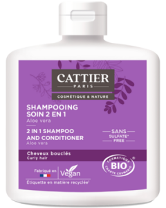 Cattier Shampooing Soin 2 En 1 Cheveux Bouclé Sans Sulfates 250ml