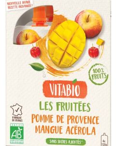 Vitabio  Fruits - Pomme de Provence Mangue Acérola 4x120g