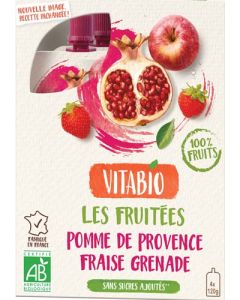 Vitabio  Fruits - Pomme de Provence Fraise Grenade 4x120g
