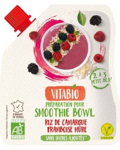 Vitabio  Base pour Smoothie Bowl - Riz de Camargue Framboise Mûre 350g