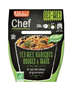 Vitabio Chef Tex-Mex Haricots Rouges & Maïs et son blé nature et gourmand 350g