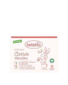 Babybio Coffret Carré Doudou + 12 Lingettes + Filet de Lavage