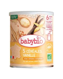 Babybio 5 Céréales Vanille Dès 6 Mois 220g