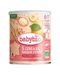 Babybio 5 Céréales Banane Pomme 220g